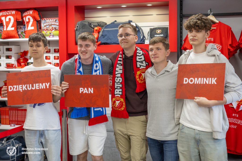 Dominik Kun pożegnany w oficjalnym sklepie WidzewToMy Oficjalny