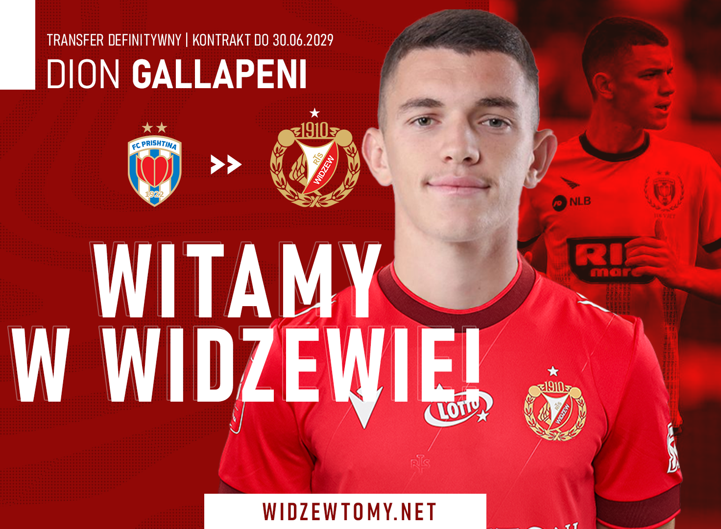 Oficjalnie: Gallapeni nowym zawodnikiem Widzewa Łódź!