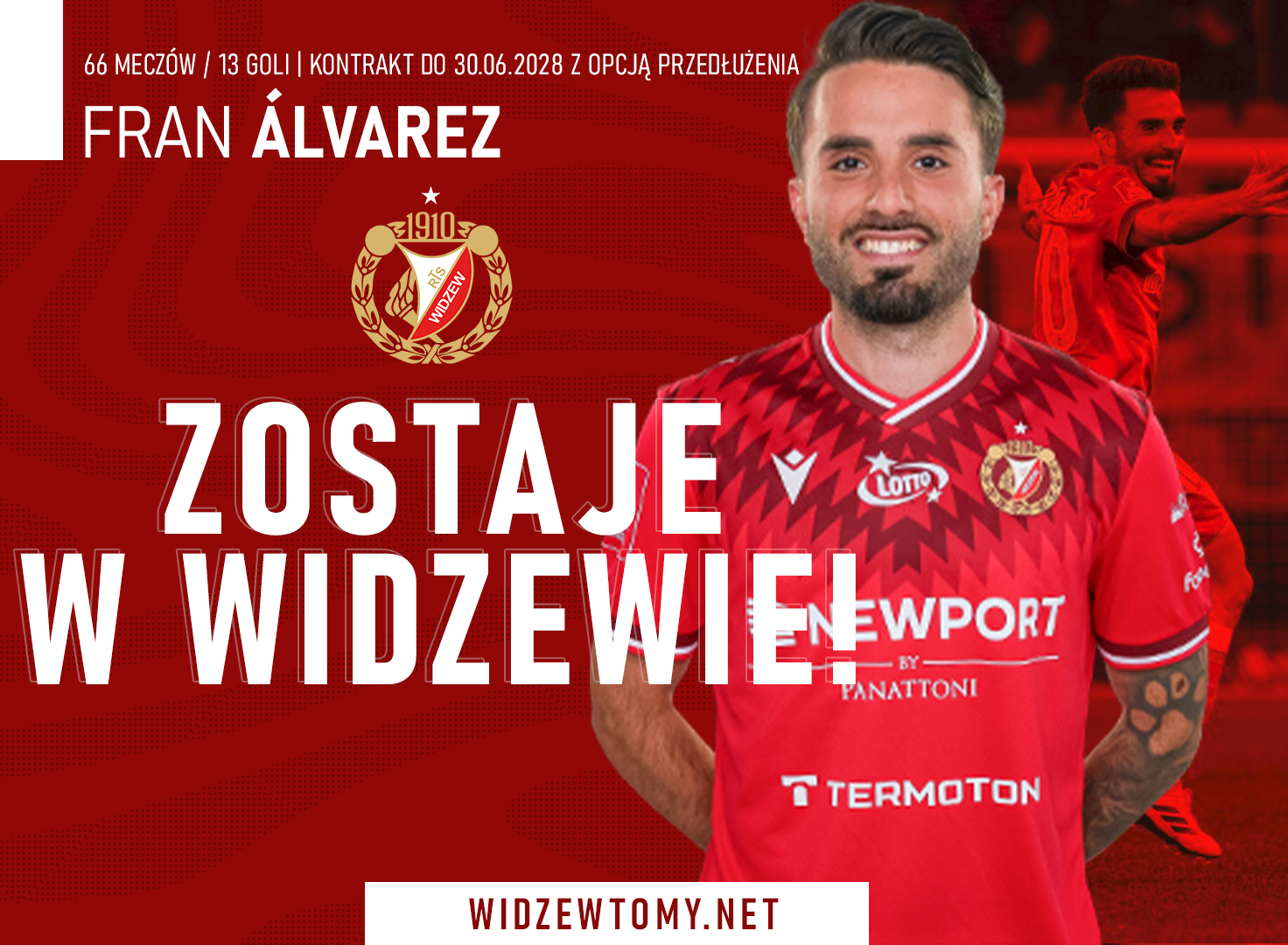 Fran Alvarez podpisał nowy kontrakt z Widzewem!